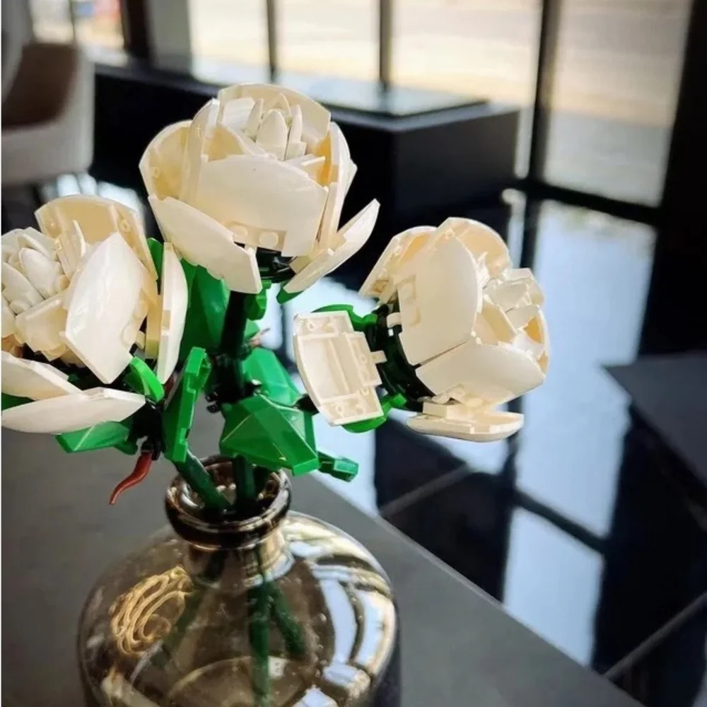 1pcs Lego Creative Building Blocks Flower Bricks Plant Gift Constructor Rose